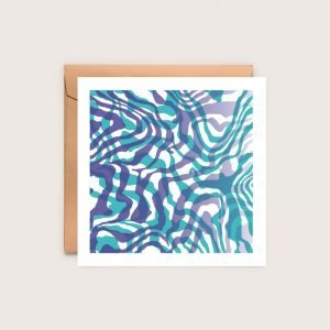 Wild Map Postcard: Blue and Purple