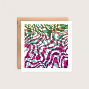 Wild Map Postcard: Pink & Green